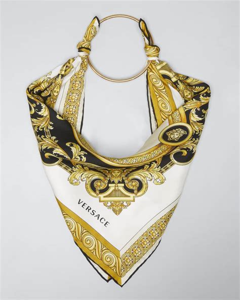 versace silk scarf sale|versace printed silk scarf.